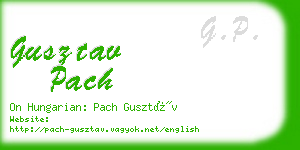 gusztav pach business card